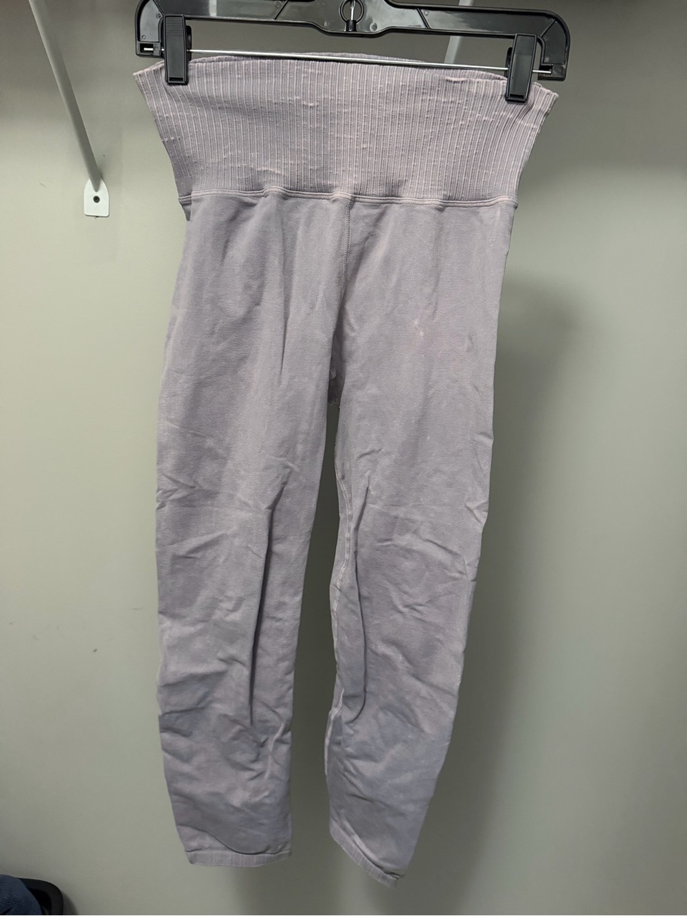 Free People Lavender High-Waist Ribbed Leggings